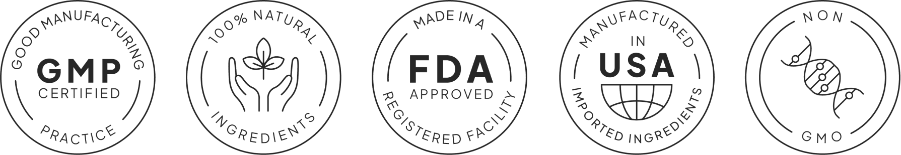 Quality and manufacturing standards badges
